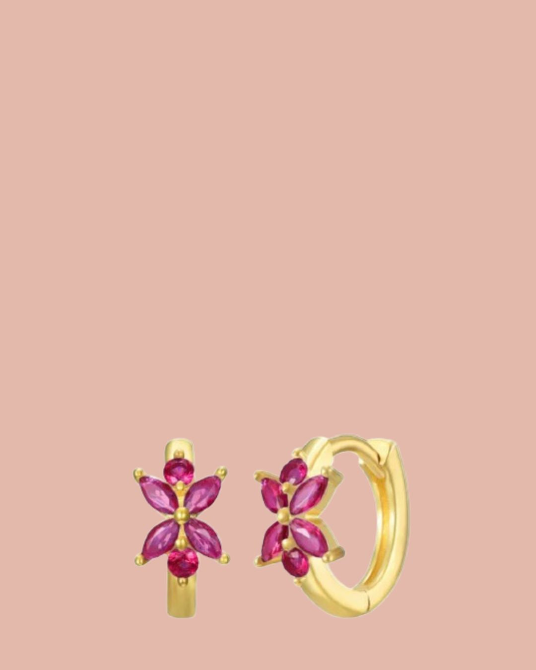 Delfina Hoops | Rosies | Roze / Goud