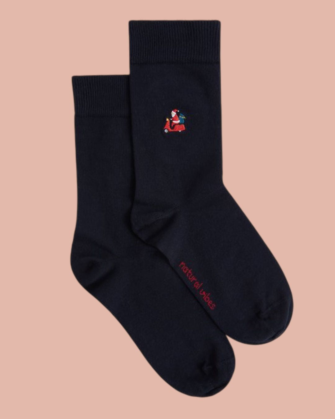 Kerstman Op Scooter Sokken | Maat 41/46