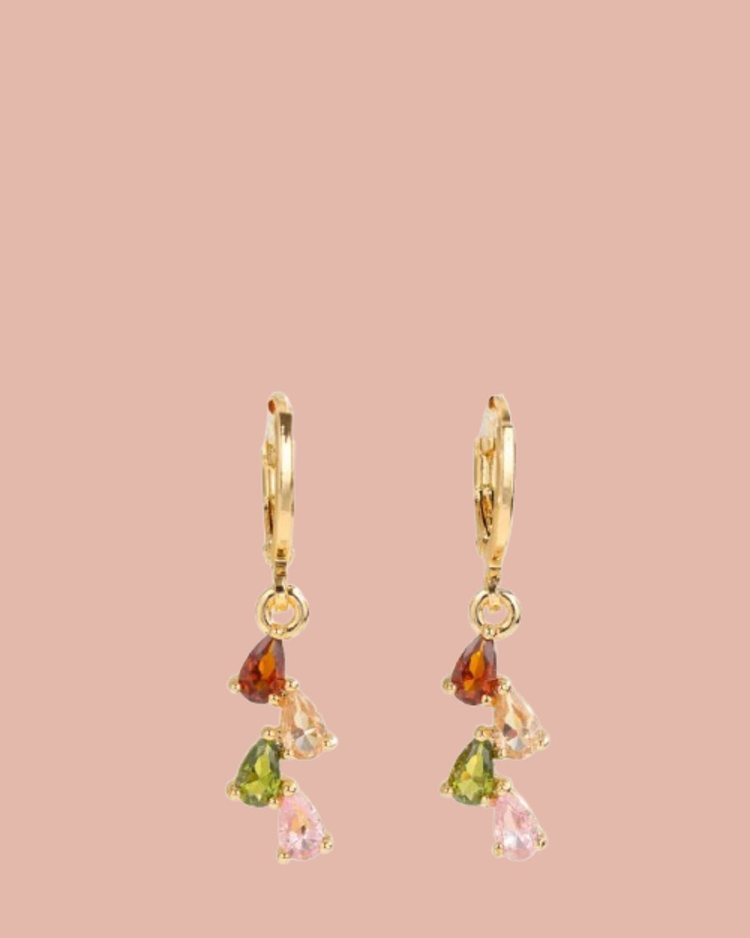 Oorbellen | Rosies | Elodie | Rainbow / Goud