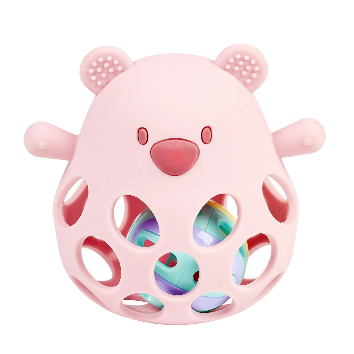 Silicone Rammelbeer | Roze | 11 cm