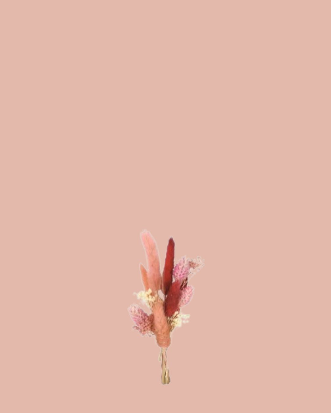 Mini Boeketje Droogbloemen | Rosewood | 22 cm