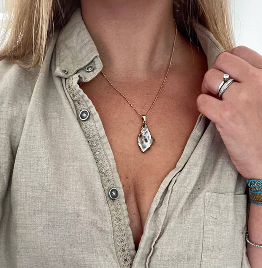 Agaten Geode Ketting voor Balans en Focus