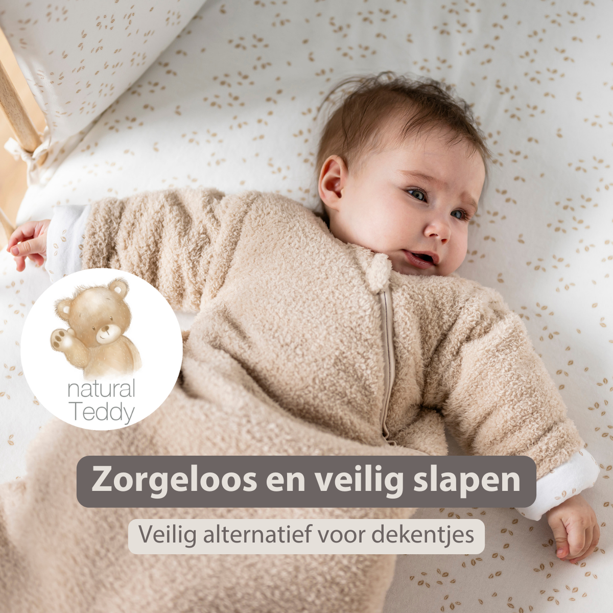 TEDDY Sleeping Bag Teddy Beige 70 cm – Detachable Sleeves – TOG 2.5 – Soft Baby Sleeping Bag: TEDDY / Pink / 70 cm