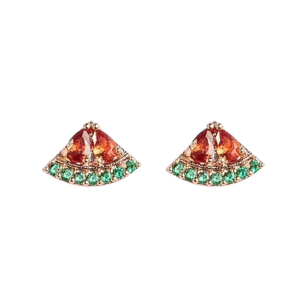 Studs | Watermeloen | Rood / Goud
