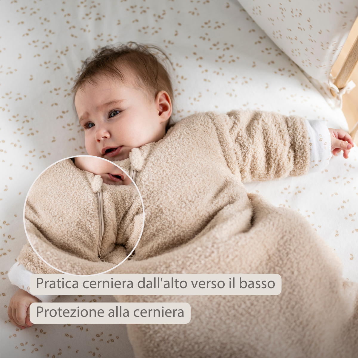 TEDDY Sleeping Bag Teddy Beige 70 cm – Detachable Sleeves – TOG 2.5 – Soft Baby Sleeping Bag: TEDDY / Pink / 70 cm