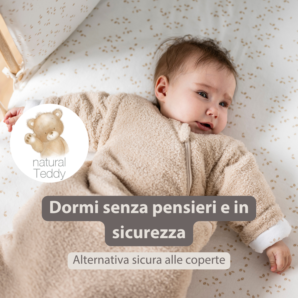 TEDDY Sleeping Bag Teddy Beige 70 cm – Detachable Sleeves – TOG 2.5 – Soft Baby Sleeping Bag: TEDDY / Pink / 70 cm