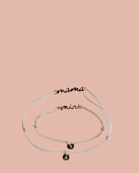 Armbanden Set | Mama & Mini | Beige