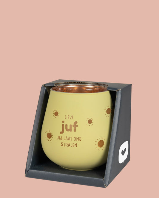 Sfeerlichthouder | Lieve Juf Jij Laat Ons Stralen