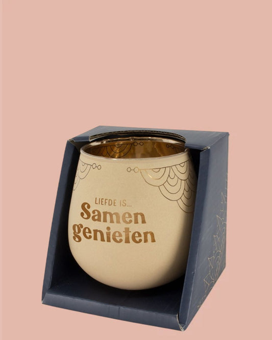 Sfeerlichthouder | Liefde Is… Samen Genieten