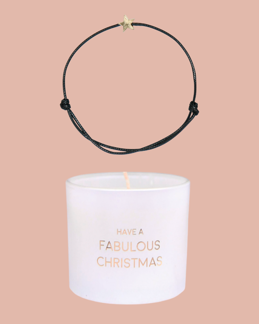 Geurkaars Met Wensarmband | Have A Fabulous Christmas