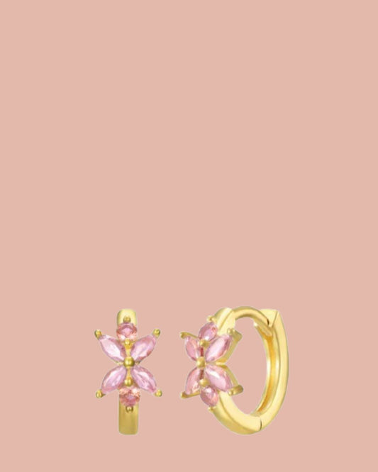 Delfina Hoops | Rosies | Roze / Goud