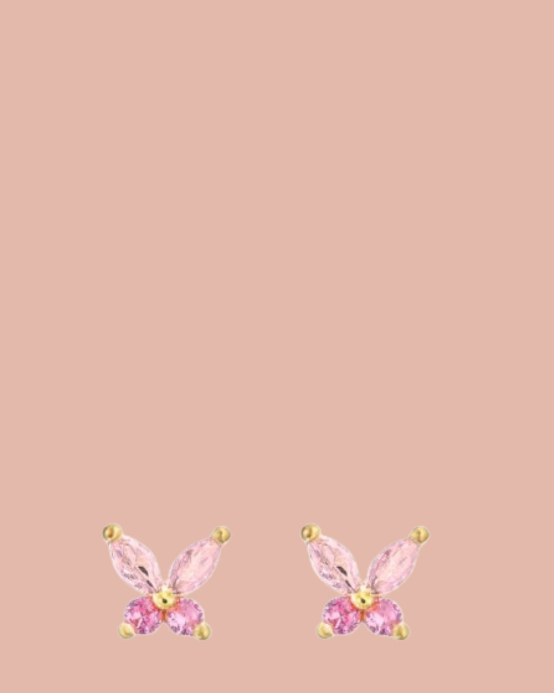 Studs | Rosies | Vlinder | Roze / Goud