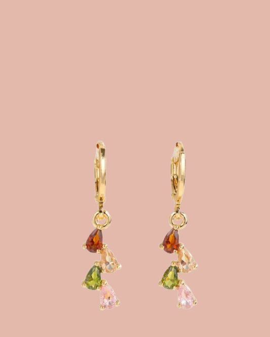 Oorbellen | Rosies | Elodie | Rainbow / Goud