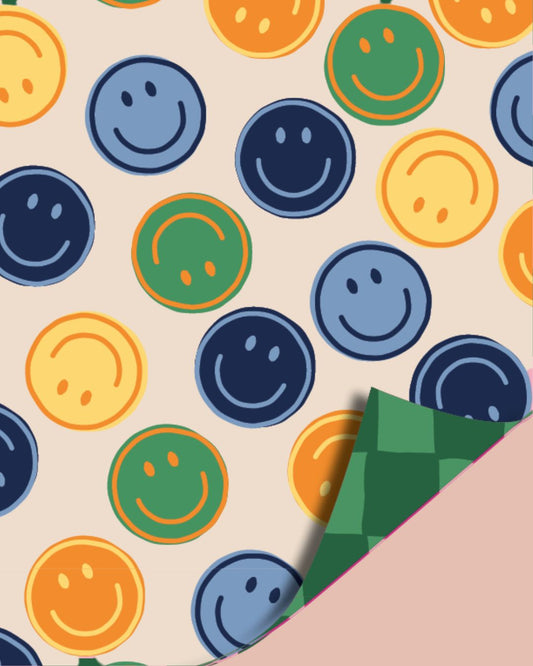 Dubbelzijdig Inpakpapier | Smileys | Beige