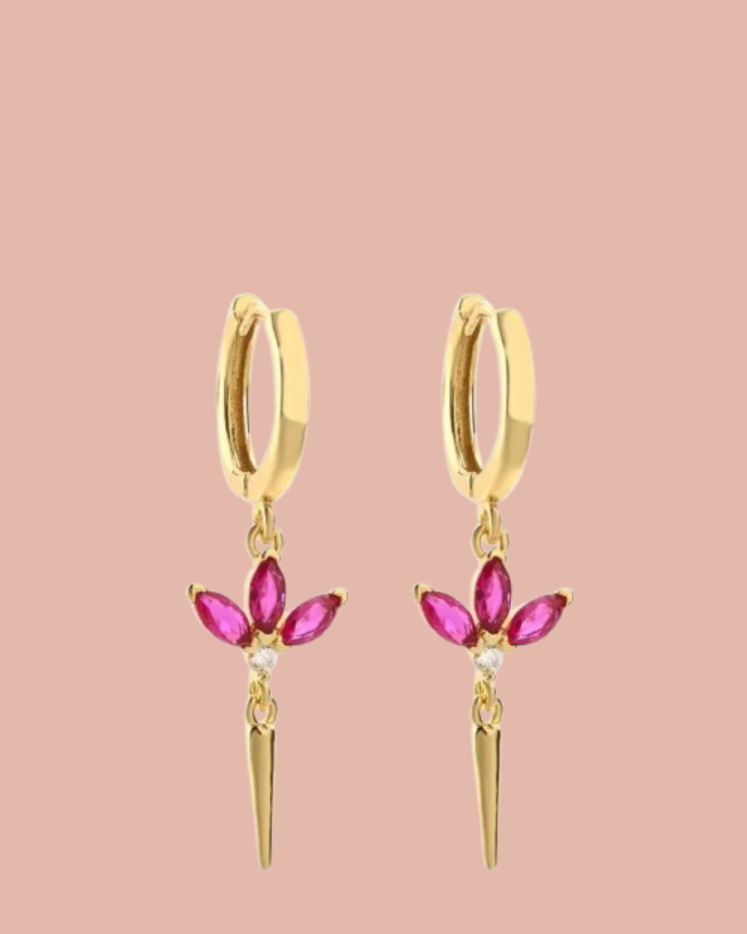 Oorbellen | Rosies | Alissa | Roze / Goud