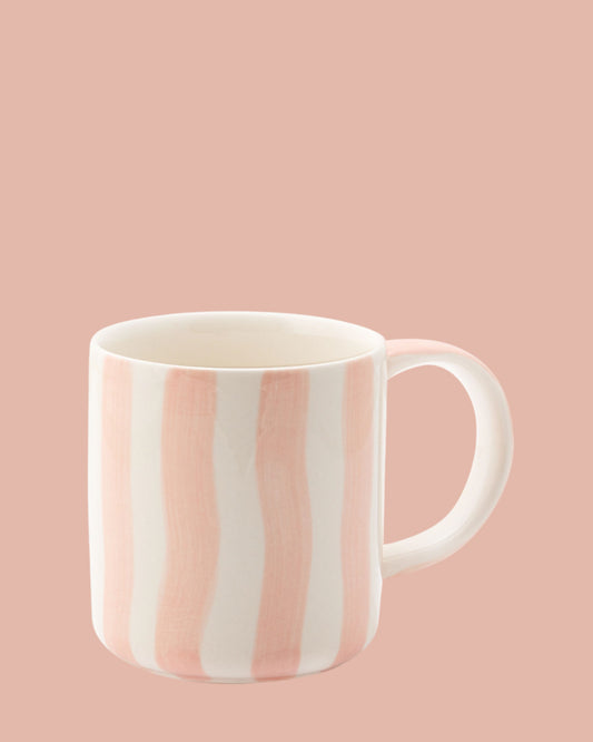 PRE-ORDER | Mok Gestreept | Roze\wit