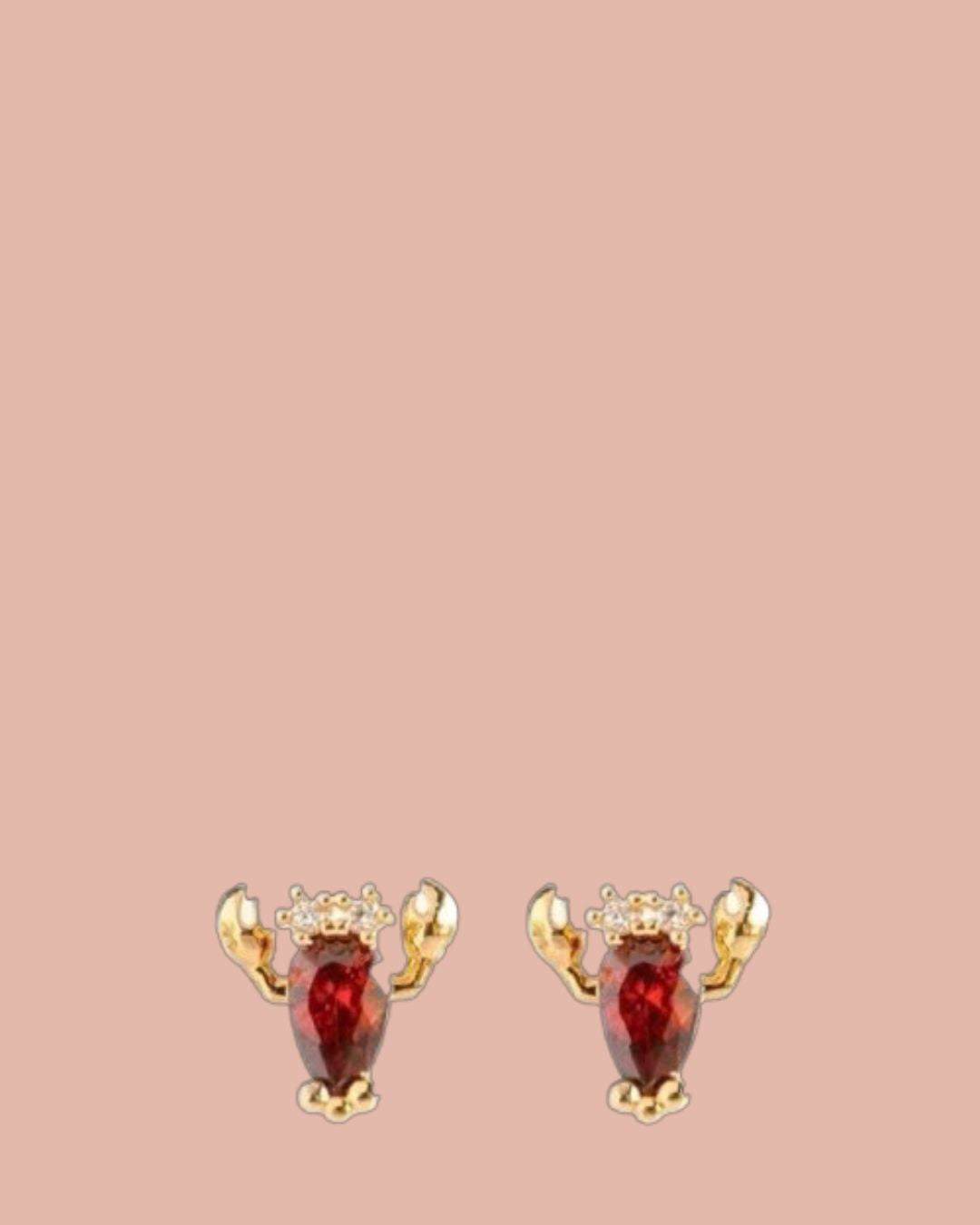 Studs | Rosies | Kreeft | Rood / Goud
