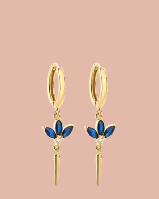Oorbellen | Rosies | Alissa | Blauw / Goud