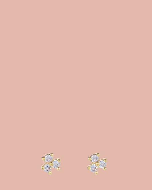 Studs | Rosies | Wit / Goud