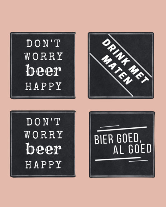 Onderzetters Bier | Set van 4