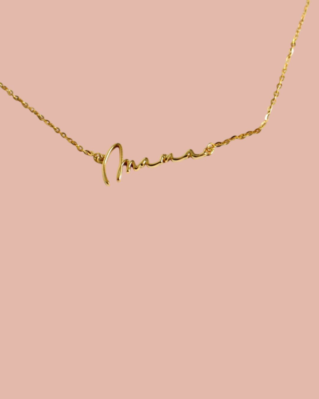 Ketting | Mama | Verguld Met 18k Goud