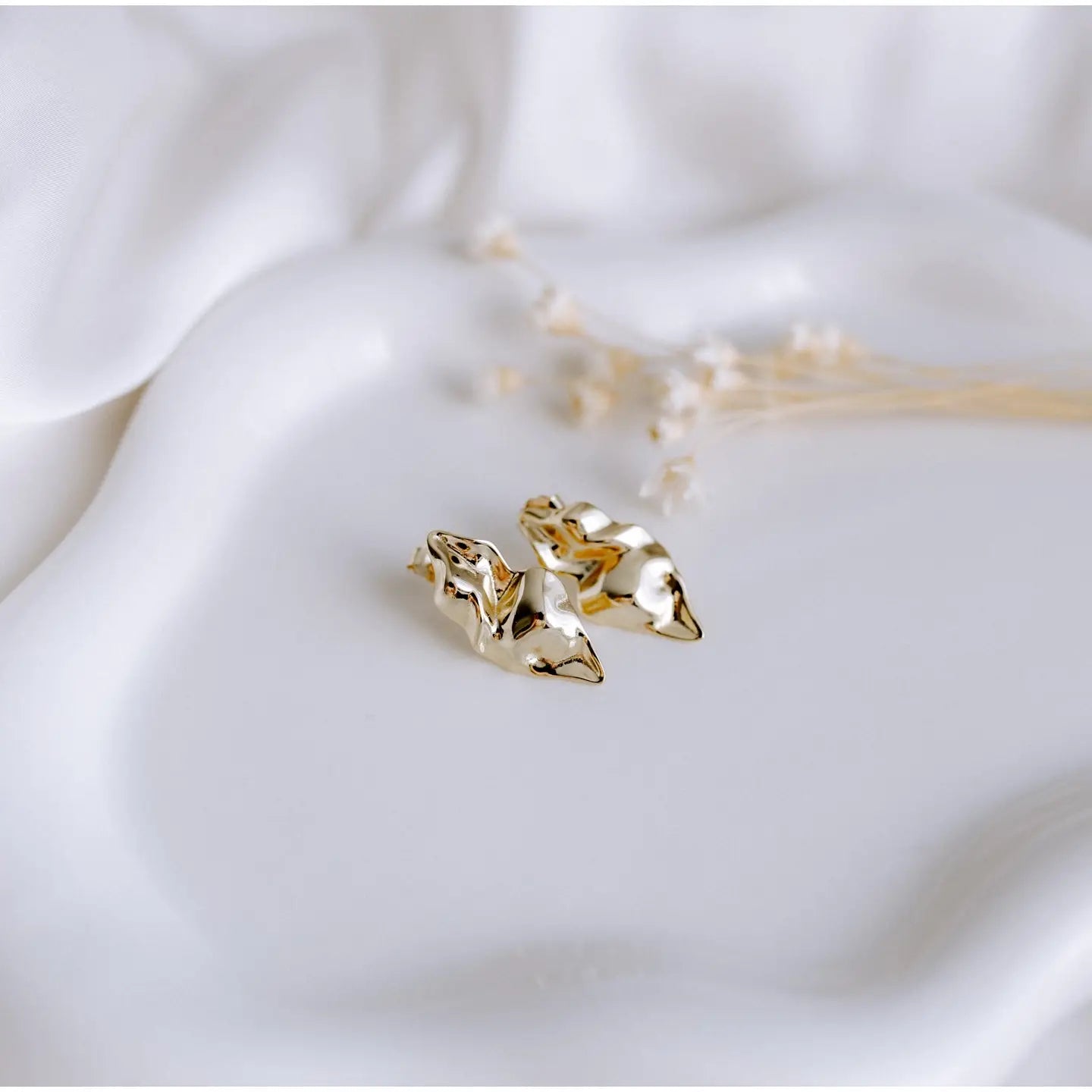 Oorbellen | Golven | 14k goud verguld