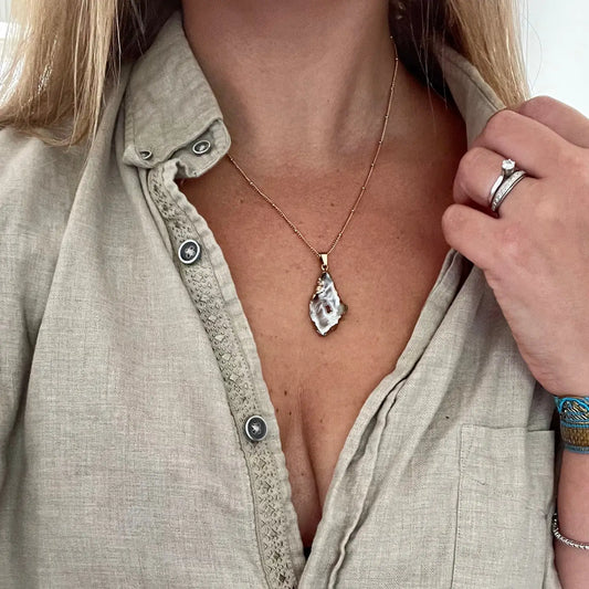 Ketting | Agaten Geode | Voor Balans & Focus