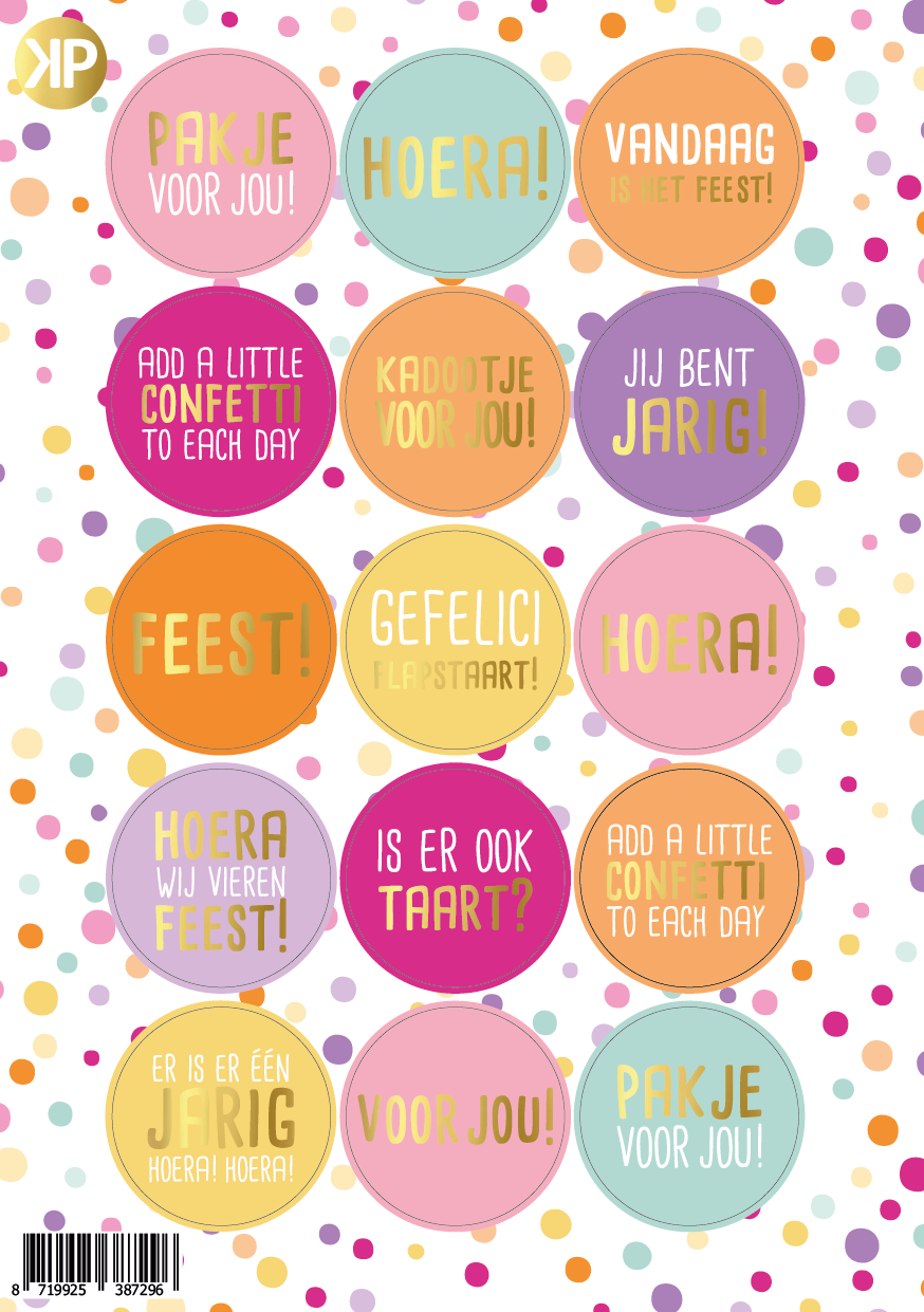 Stickervel | Verjaardag