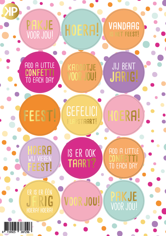 Stickervel | Verjaardag