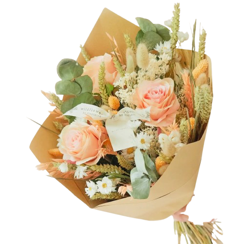 Droogbloemen | Boeket | Peach | Large