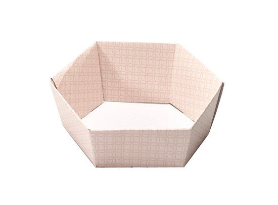 Mand | Hexagonaal | Champagne/Roze