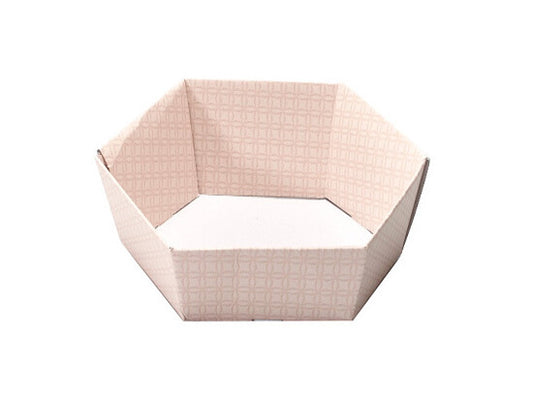 Mand | Hexagonaal | Champagne/Roze
