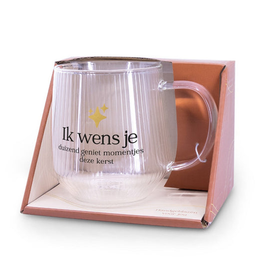Theeglas | Ik Wens Je Duizend Geniet Momentjes Deze Kerst