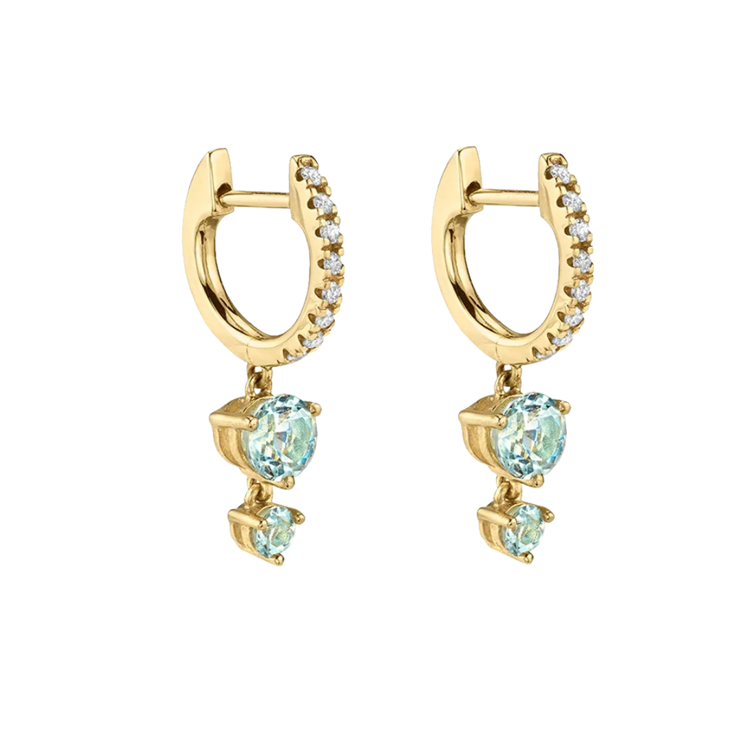 Oorbellen | Rosies | Marthe | Blauw / Goud