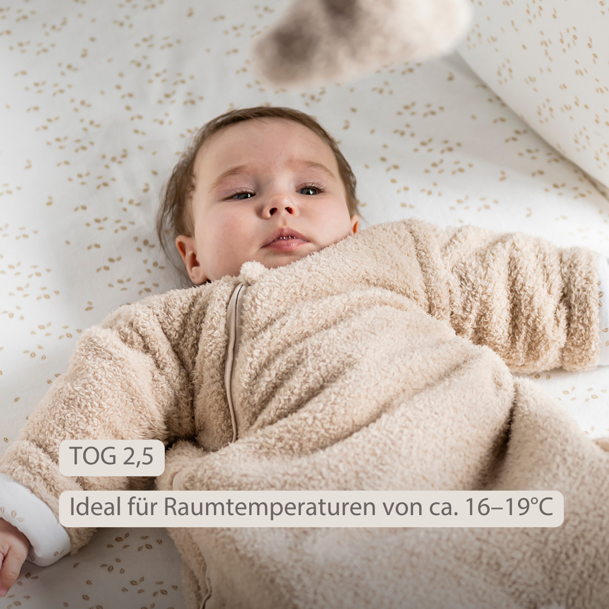 TEDDY Sleeping Bag Teddy Beige 70 cm – Detachable Sleeves – TOG 2.5 – Soft Baby Sleeping Bag: TEDDY / Pink / 70 cm